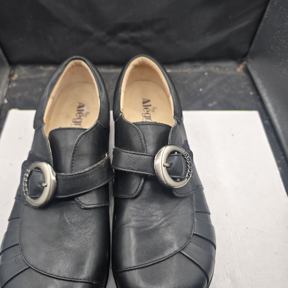Alegria Men's Black Leather Shoes